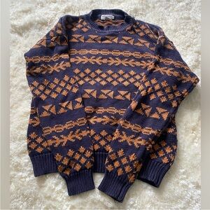 Vintage Abercrombie & Fitch oversized grandpa Patterned geometric sweater